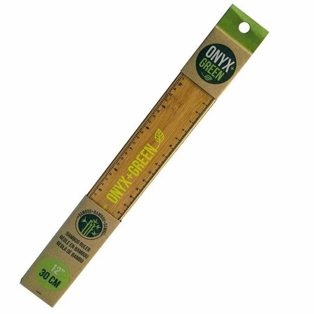 ONYX & GREEN RULER METRIC 12'L 3001